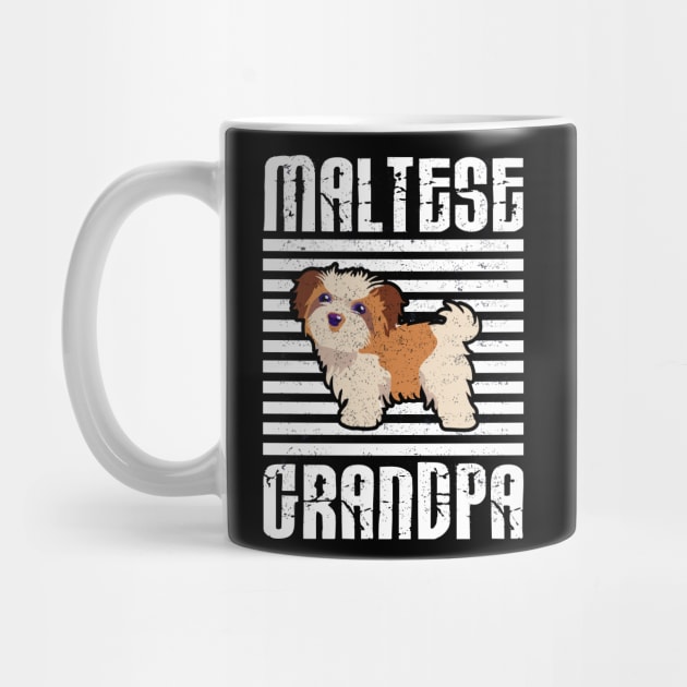 Maltese Grandpa Proud Dogs by aaltadel